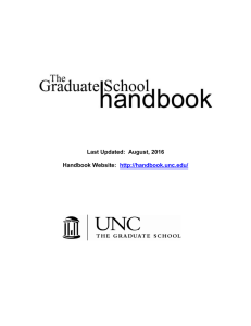Last Updated: August, 2016 Handbook Website: http://handbook.unc