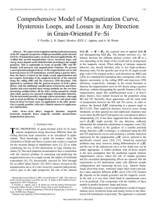 Comprehensive model of magnetization curve, hysteresis loops, and