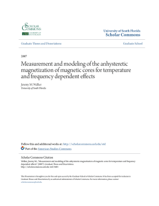 Measurement and modeling of the anhysteretic magnetization of