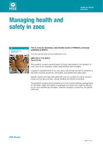 Managing health and safety in zoos