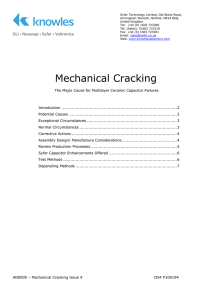Mechanical Cracking - Knowles Capacitors