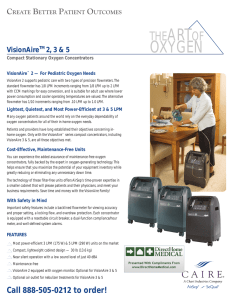 VisionAire Oxygen Concentrator Brochure