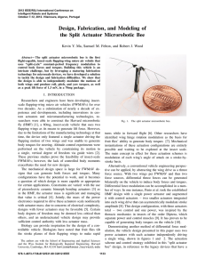 Design, fabrication, and modeling of the split actuator microrobotic bee