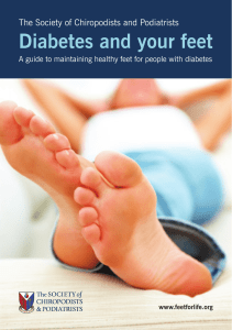 Diabetes and your feet - The Society of Chiropodists and Podiatrists