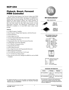 NCP1294 - Flyback, Boost, Forward PWM Controller