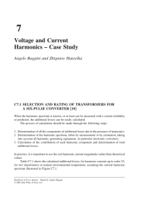 Voltage and Current Harmonics – Case Study