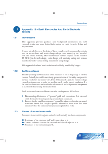 12 Appendix 12 – Earth Electrodes And Earth Electrode