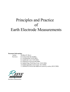 Principles and Practice of Earth Electrode Measurements