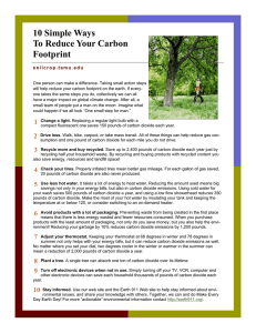 10 Simple Ways To Reduce Your Carbon Footprint