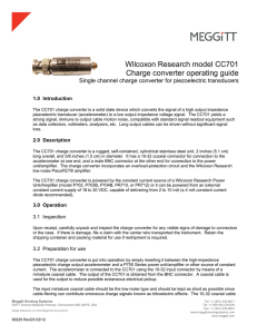 Wilcoxon Research model CC701 Charge converter operating guide