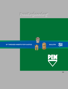 si® threaded inserts for plastics bulletin