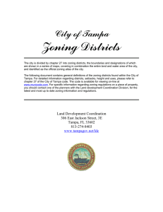 City of Tampa Zoning Districts