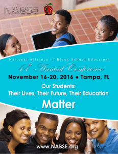 November 16-20, 2016 Tampa, FL www.NABSE.org