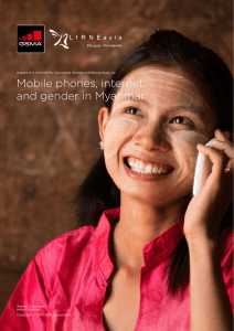 Mobile phones, internet, and gender in Myanmar