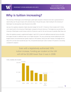 Why is tuition increasing?