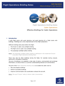 Effective Briefing for Cabin Operations