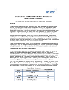 Creating Solder Joint Reliability with SnCu Based Solders