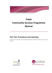 Pobal Community Services Programme Manual Part Two