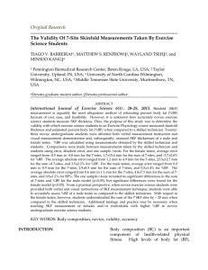 The Validity Of 7-Site Skinfold Measurements Taken By Exercise