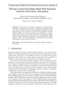 Solving Compressed Right Hand Side Equation Systems