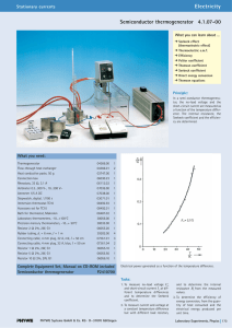 Electricity Semiconductor thermogenerator 4.1.07-00