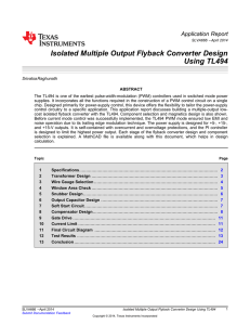 Isolated Multiple Output Flyback Converter