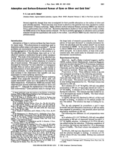 Adsorption and Surface-Enhanced Raman of Dyes on Silver and