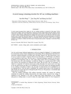 A novel energyretaining inverter for AC arc welding machines