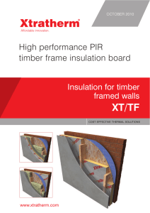 High performance PIR timber frame insulation board