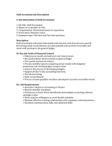 Staff Accountant Job Description I/ Job Information of Staff