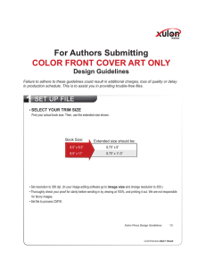 Color Front Cover Design Guidelines
