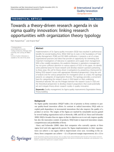Towards a theory-driven research agenda in six sigma quality