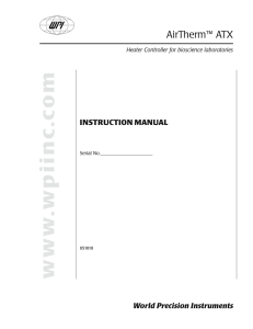 AirTherm ATX Instruction Manual