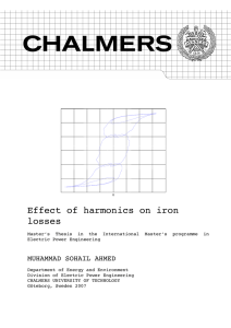 Effect of harmonics on iron losses