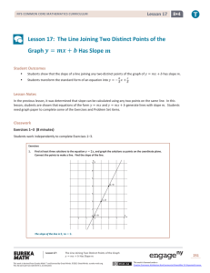 Lesson 17: The Line Joining Two Distinct Points of the Graph = +