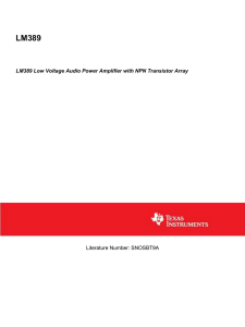 LM389 Low Voltage Audio Power Amplifier with NPN Transistor