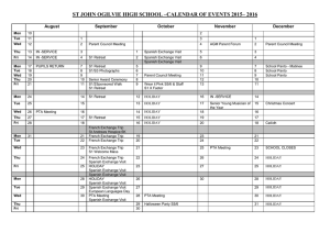 st john ogilvie high school –calendar of events 2015– 2016