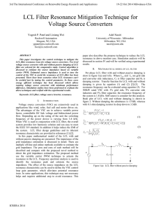 LCL Filter Resonance Mitigation Technique for Voltage Source