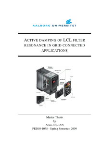 ACTIVE DAMPING OF LCL FILTER RESONANCE IN GRID