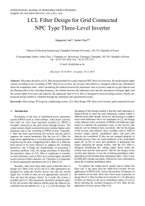 LCL Filter Design for Grid Connected NPC Type Three