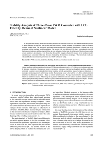 Stability Analysis of Three-Phase PWM Converter with LCL Filter by