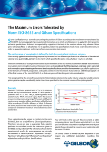 The Maximum Errors Tolerated by Norm ISO
