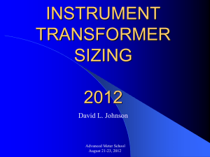 instrument transformer sizing