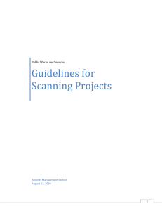 Guidelines for Scanning Projects - Department of Public Works and