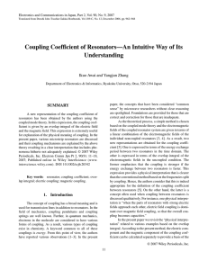 Coupling coefficient of resonators-An intuitive way of its understanding