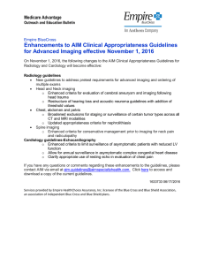 Enhancements to AIM Clinical Appropriateness Guidelines for