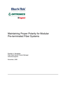 Maintaining Proper Polarity for Modular Pre-terminated