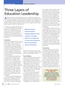 Three Layers of Education Leadership