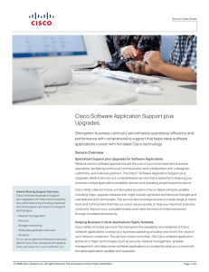 Cisco Software Application Support plus Upgrades Service Data Sheet