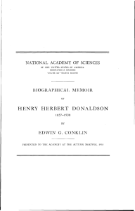 henry herbert donaldson - National Academy of Sciences
